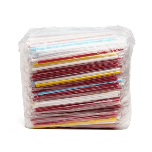Καλαμάκια Jumpo Ίσια Χρωματιστά Φ8x235mm