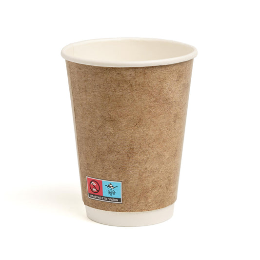 Ποτήρι Χάρτινο με Σχέδιο Craft 12oz