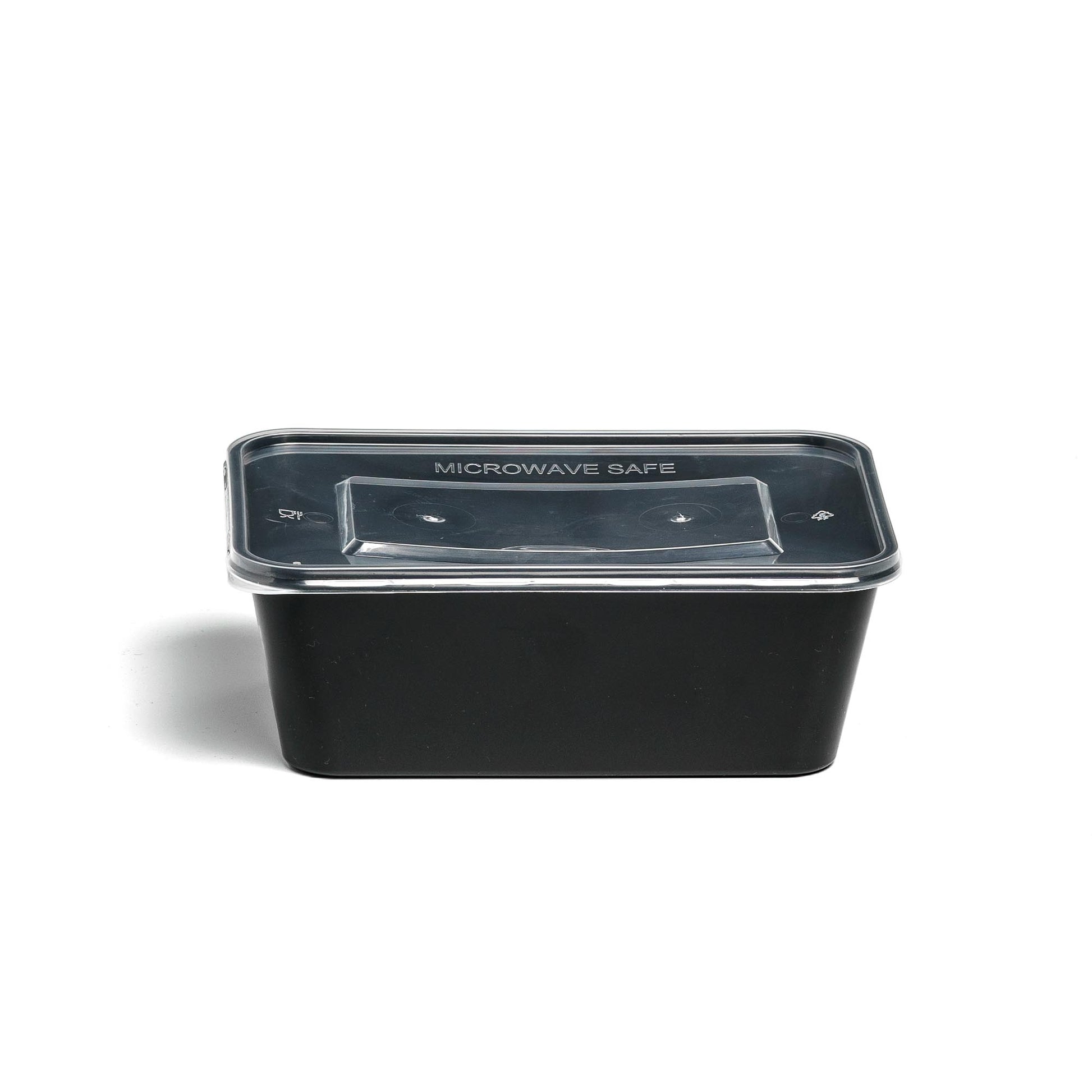 Σκεύος Μικροκυμάτων PP Μαύρο με Διάφανο Καπάκι 750ml