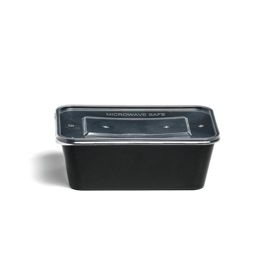 Σκεύος Μικροκυμάτων PP Μαύρο με Διάφανο Καπάκι 750ml